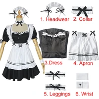 anime cafe maid cosplay dress halloween carnival costume for woman loli size s xxxl
