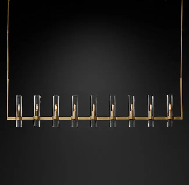 Линейная люстра Ravelle в американском стиле светильник из хрусталя для гостиной