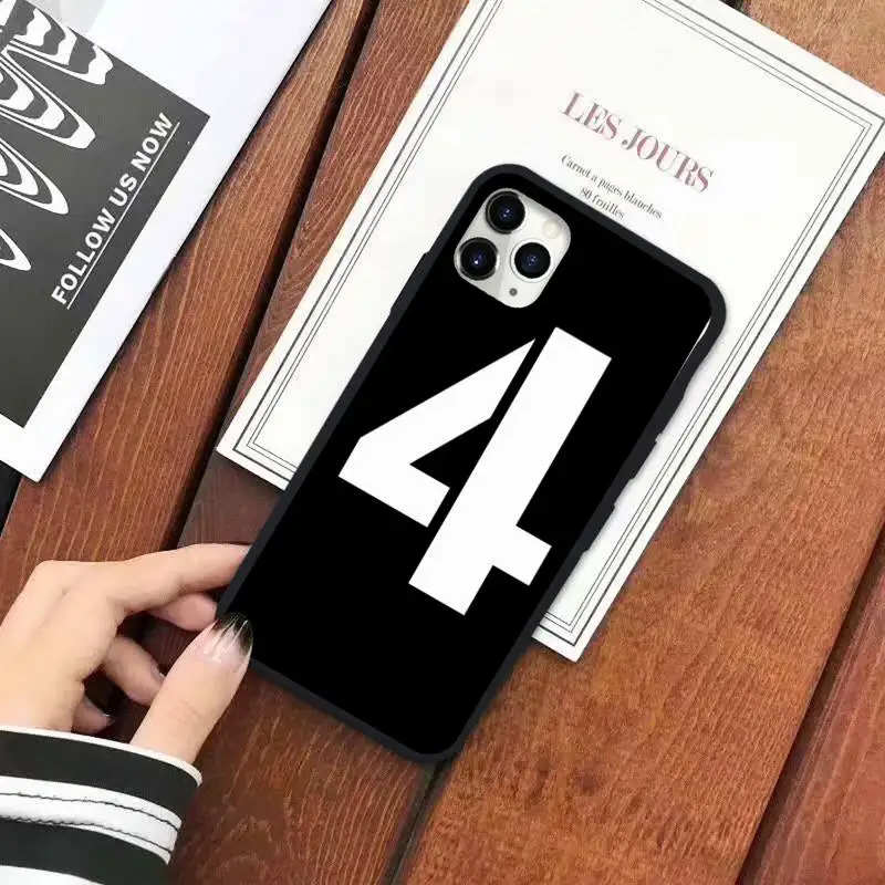 

Black letter and number pattern luxury design Phone Case shell for iPhone 11 12 pro XS MAX 8 7 6 6S Plus X 5S SE 2020 XR