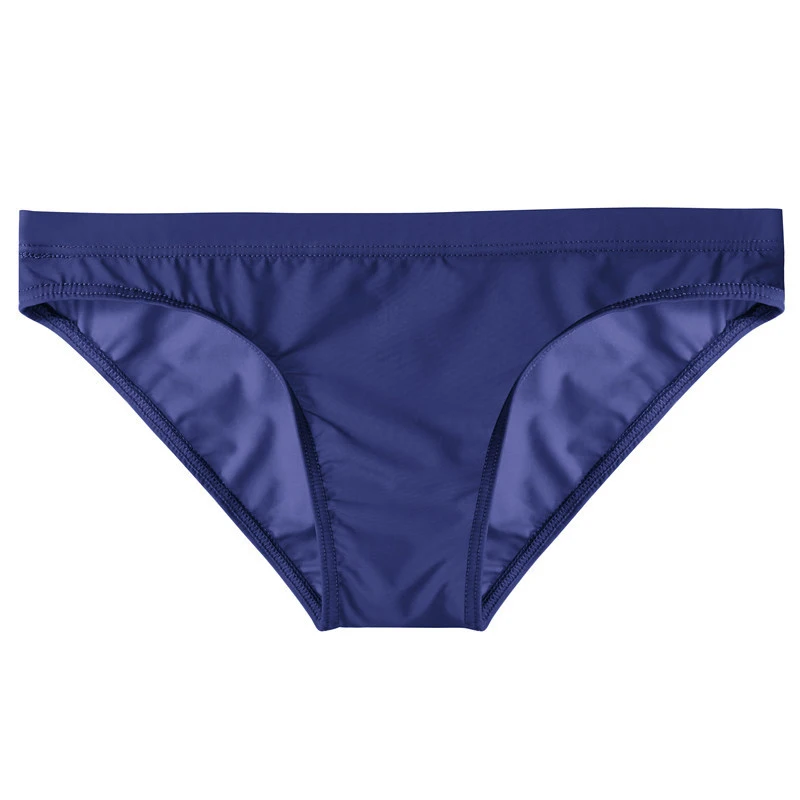 

Men's Sexy Ice Silk Bikini Briefs Low Waist Ultra-thin Translucent Underwear Skinny Breathable Underpants Summer Soft Swimwear