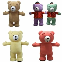 cartoon inflatable teddy bear mascot costume suit cosplay party game fancy dress outfit adults size character advertising parade