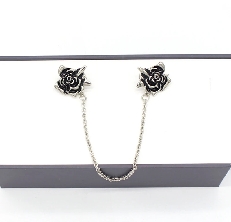 Брошь в форме розы под старину с зажимом для костюма шаль воротника пряжки