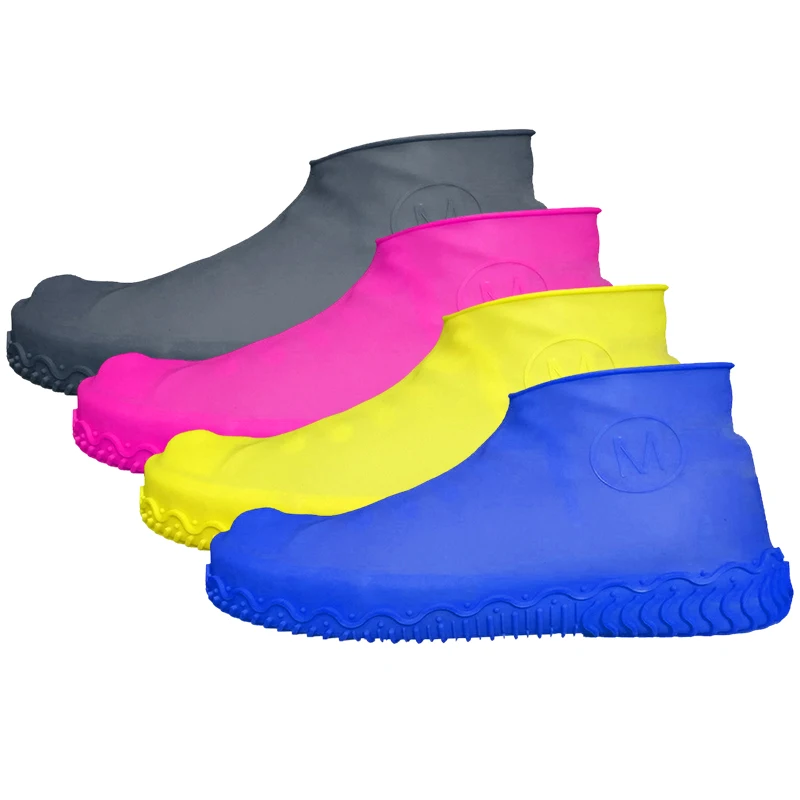 

1Pair Reusable Latex Waterproof Rain Shoes Covers Slip-resistant Rubber Rain Boot Overshoes S/M/L Shoes Accessories