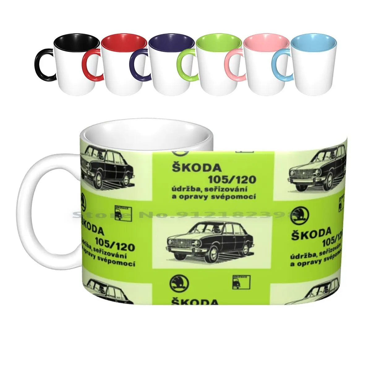 Skoda 105 / 120 Owners Handbook Ceramic Mugs Coffee Cups Milk Tea Mug Skoda Estelle 1970s 1980s 70s 80s Car Cars Classic