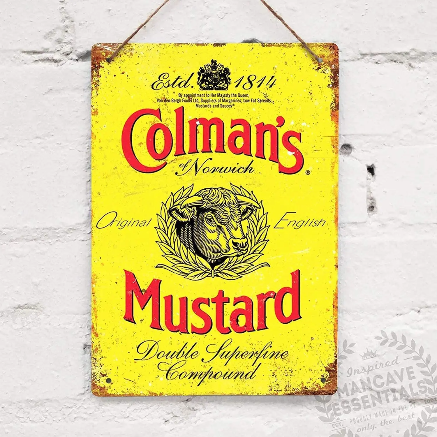 

Coleman'S Mustard Retro Metal Tin Sign Plaque Poster Wall Decor Art Shabby Chic Gift