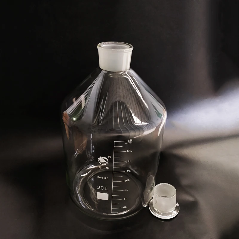 Реагентная бутылка узкая горловина со стандартной заземляющей стеклянной
