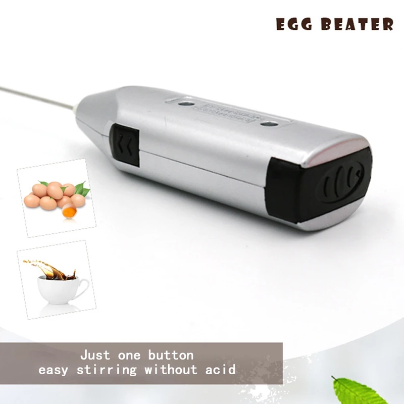 Электрический венчик Пенообразователь для кофе батарея мешалка ручной