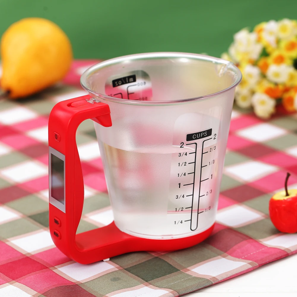 Portable Electronic Measuring Cup Kitchen Baking Scales Digital Beaker Libra Tools Weigh Temperature Measurement Cups