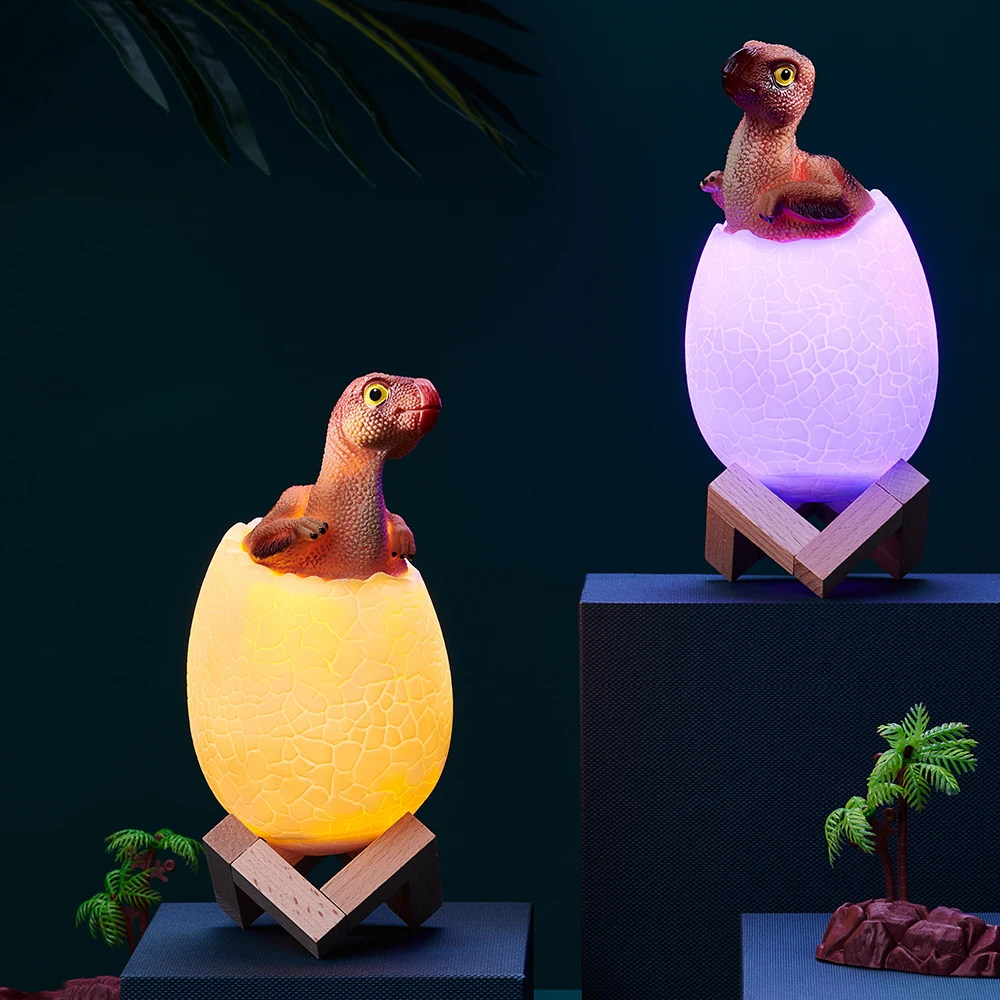 Пульт дистанционного управления Динозавр яйцо 3D ночник перезаряжаемое