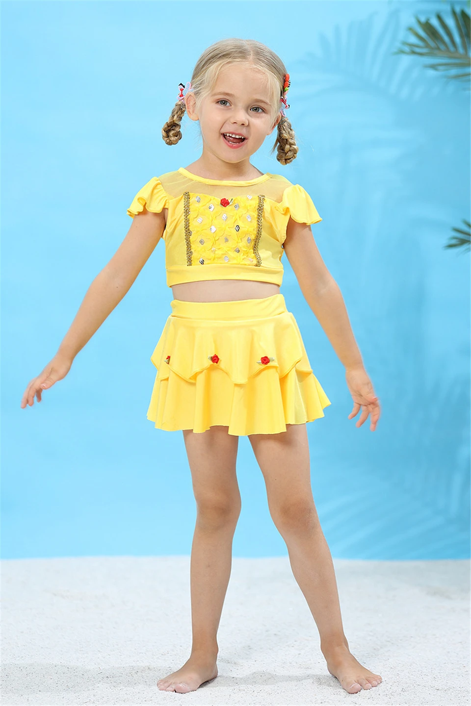 Купальник для девочек Белоснежка Эльза Анна бикини Золушка Аврора Белль