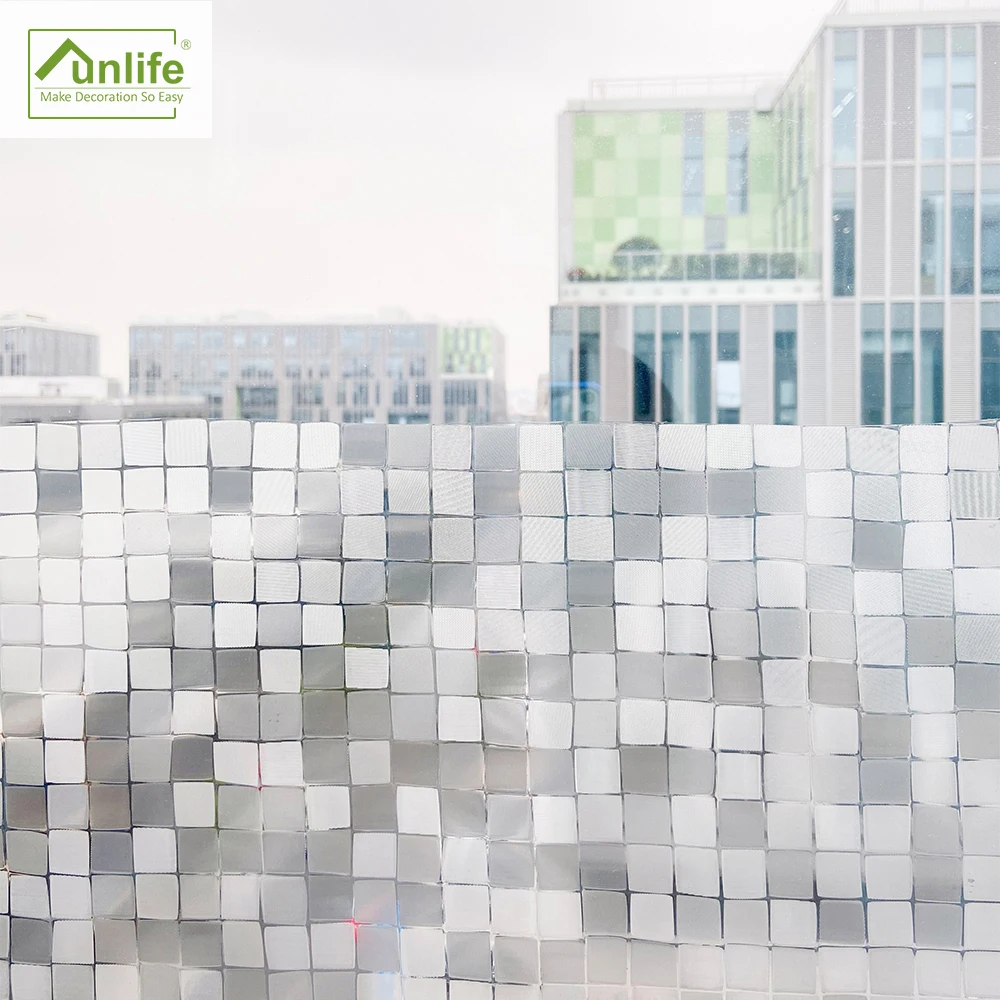 

Funlife® Large Mosaic Glass Window Stickers Privacy Bathroom Home UV Resistance Glass Membrane Easy to Clean DIY Door Stickers