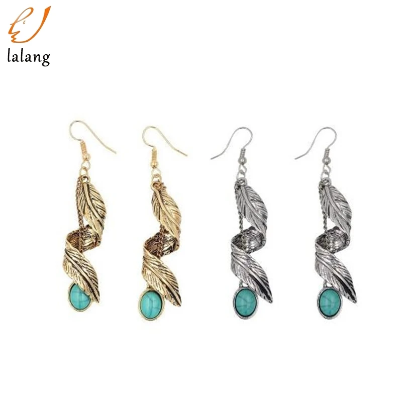 Женские винтажные серьги подвески в богемном стиле с лунным