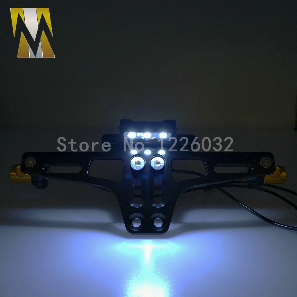 Мотоцикл хвост регулируемый угол номерной знак держатель рамка Кронштейн со