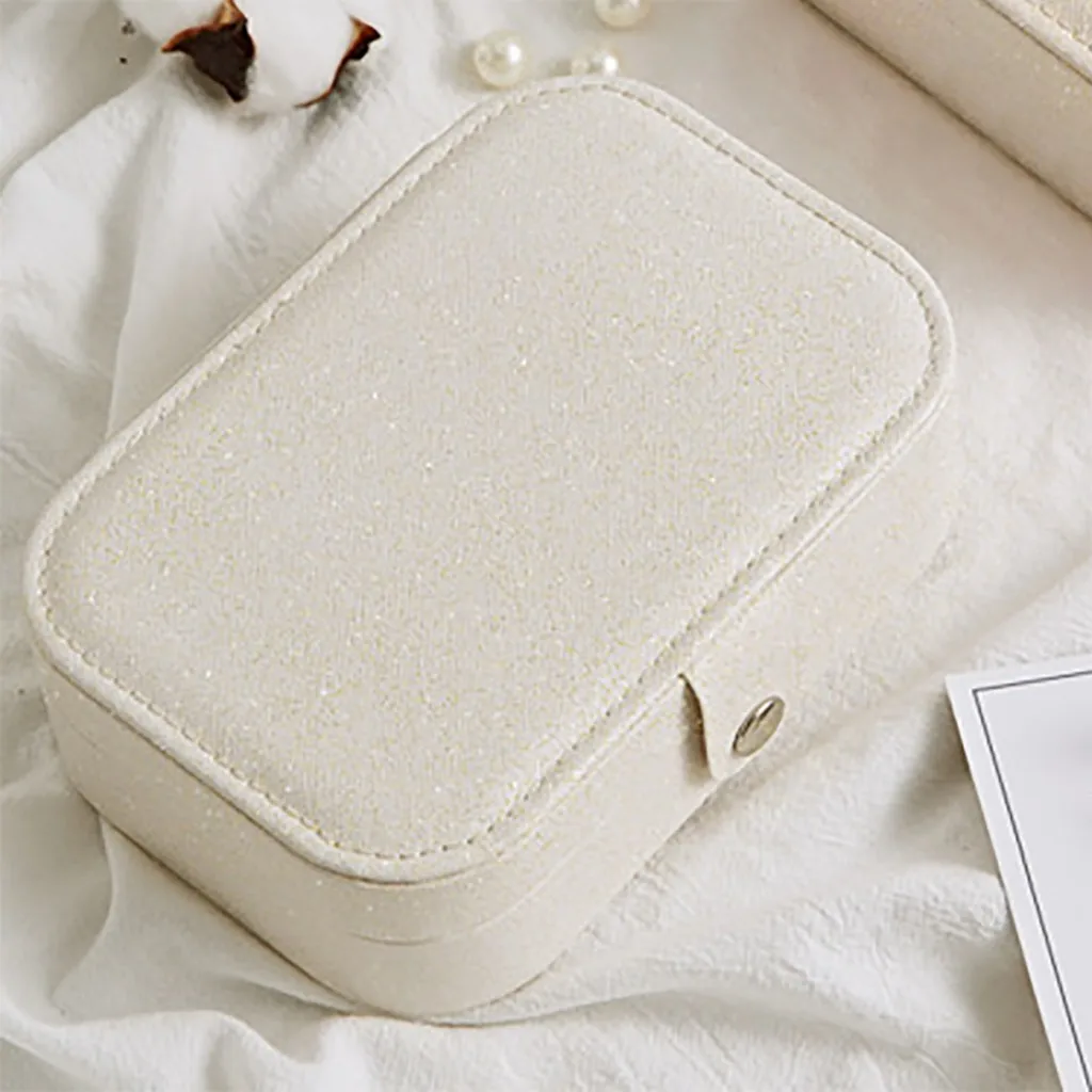 Шкатулка для ювелирных изделий портативный органайзер на молнии хранения колец