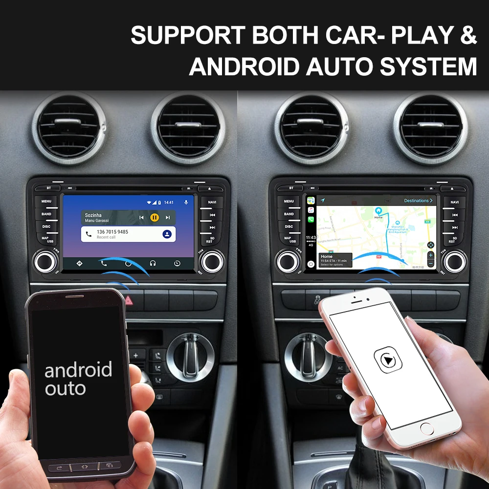 Автомагнитола Isudar 2 Din Android 9 для Audi/A3/S3 2002-2013 CANBUS Автомобильная Мультимедийная