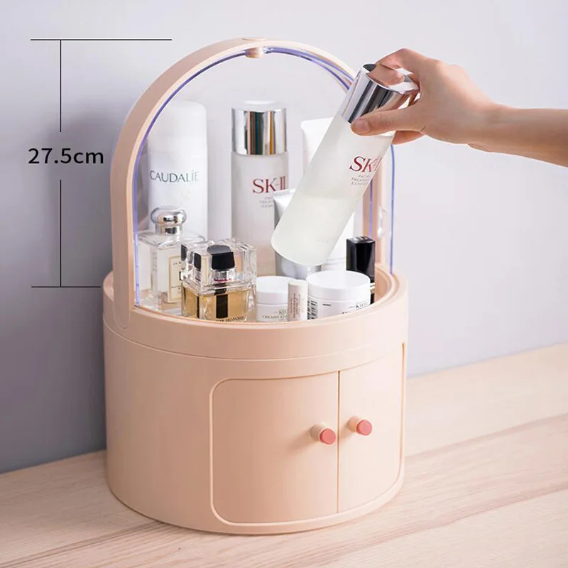 Ящик для хранения косметики коробка вместительная Пылезащитная в ванной комнате