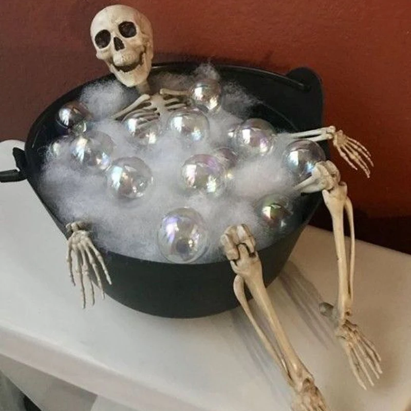 40 см Хэллоуин Забавный реалистичный пластиковый скелет со скелетом-тыквой