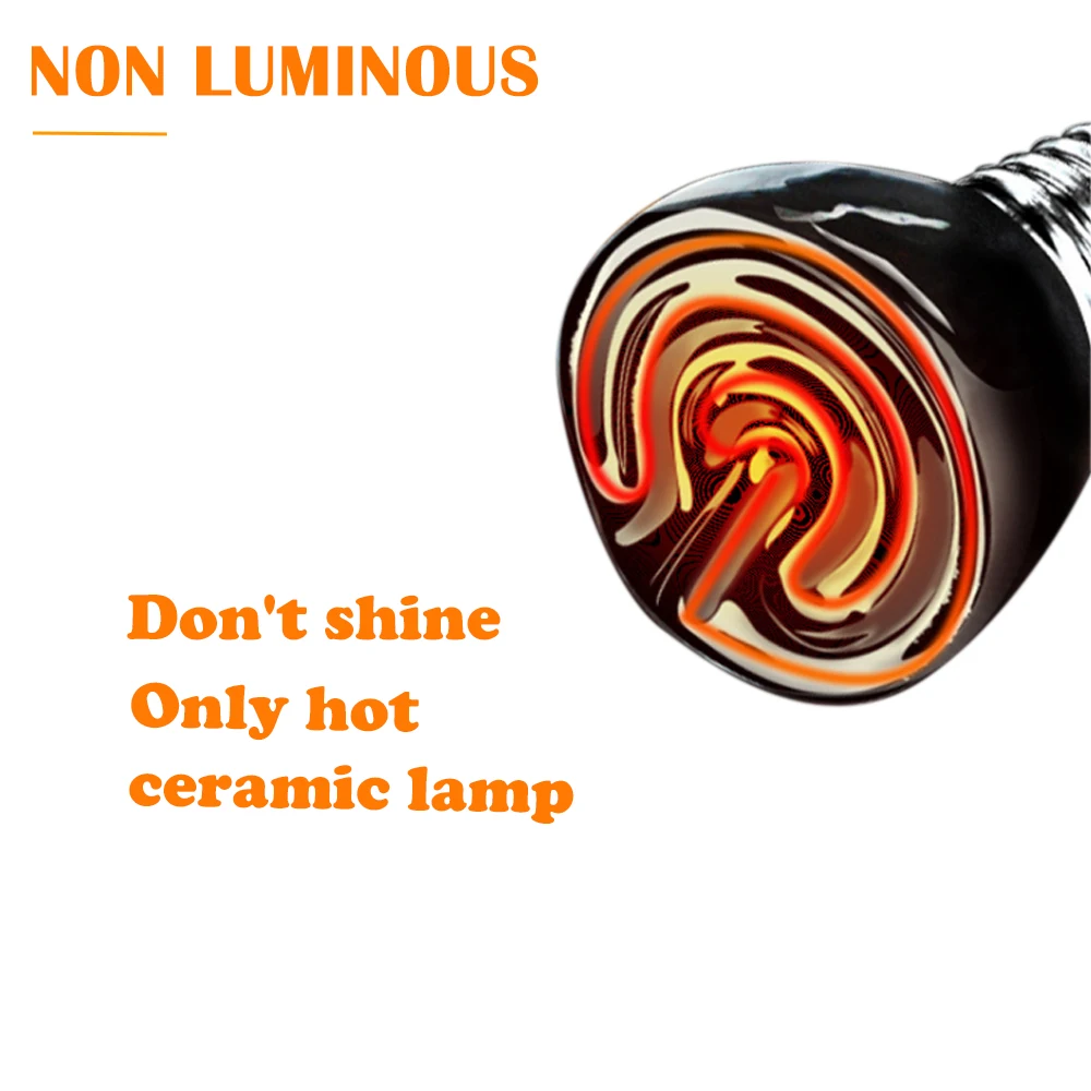 Инфракрасная лампа для домашних животных 25/50/75/100 вт нагревательная маленькая