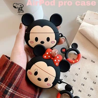 cartoon mickey minnie airpods pro silicone case apple third generation wireless headset protective case toy