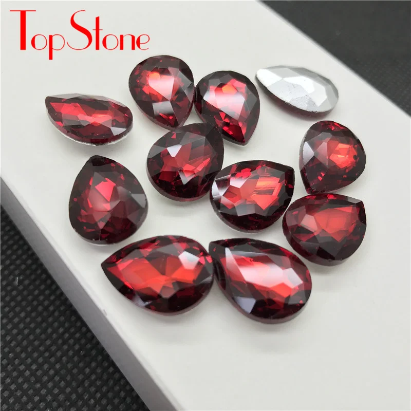 TopStone каплевидные кристаллы модные камни заостренные стеклянные стразы Размер 7x10