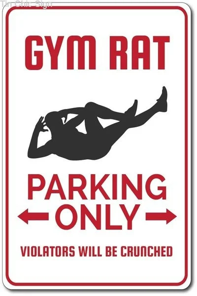 

Rat Parking Sign Rat Gift Rat Decor Rat Sign Lover Gift Workout Lover Gift Decor Tin Signs