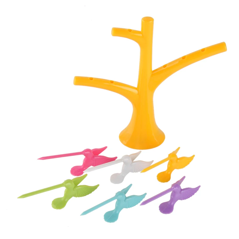 Наборы Посуды Из плоды вилкой набор зубочисток кухонные инструменты 6 птицы на