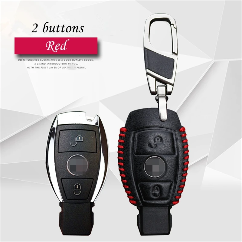 Чехол LUNASBORE из натуральной кожи для автомобильного ключа чехол Mercedes W203 W210 W211 C E S CLS