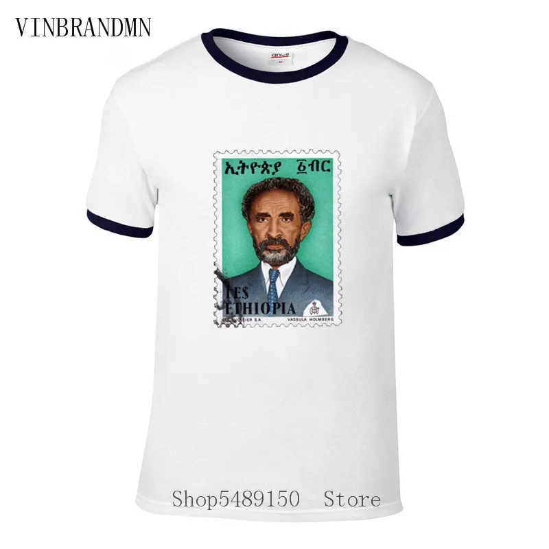 Новая футболка с изображением императора Haile Selassie героев Эфиопии Мужская