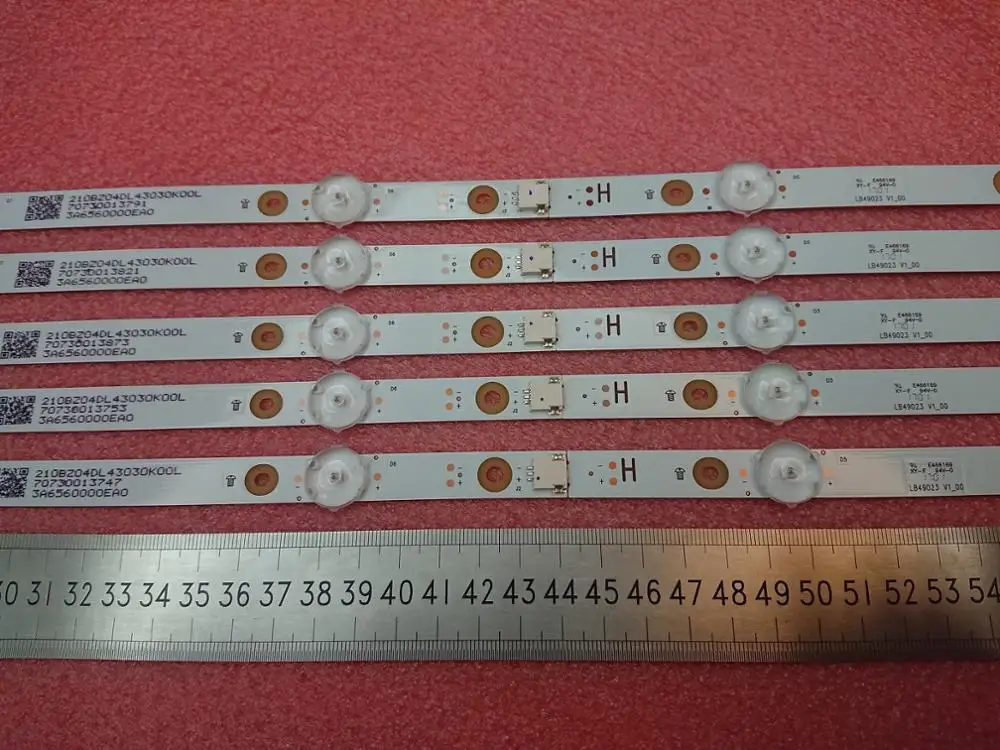 

New 5set=50 PCS LED backlight strip for 49PUS7503 49pus6162/12 LB49023 V1_00 V0_00 3A6560010EA0 3A6560000EA0