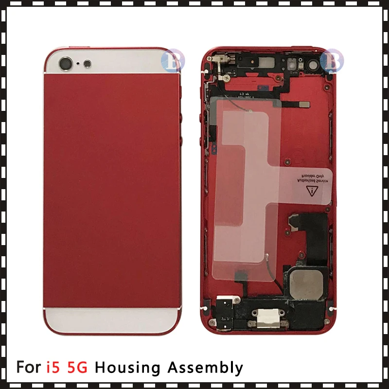 Для iphone 5 5G или 5S SE Высокое качество задняя средняя рамка Шасси Полный Корпус в сборе крышка батареи задняя дверь с гибким кабелем