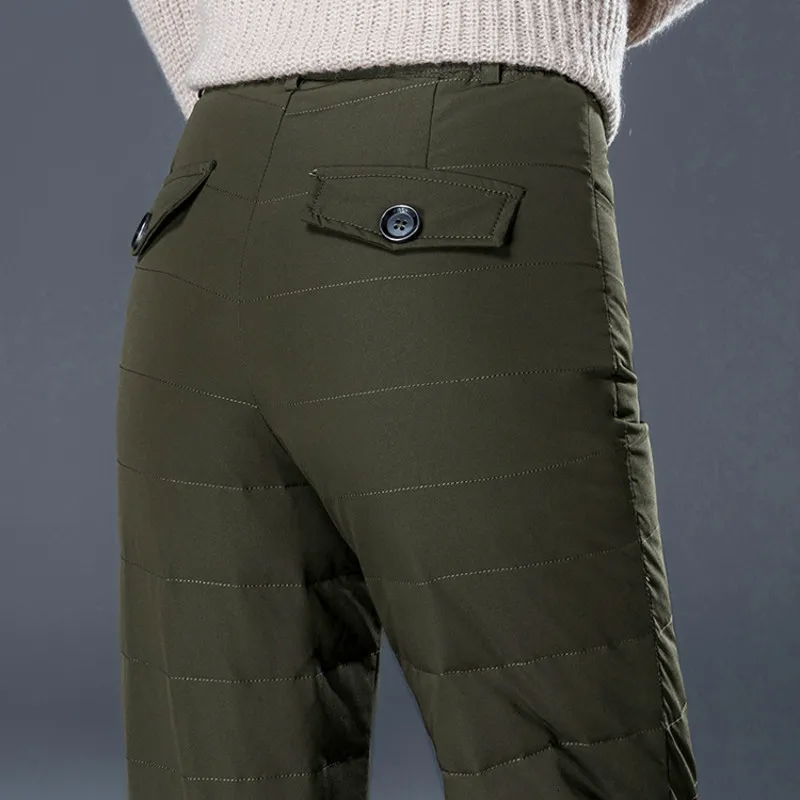 Женские широкие брюки с высокой талией зимние походные теплые ветрозащитные