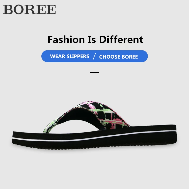 BOREE/женские нескользящие Вьетнамки Женские летние тапочки женские туфли удобные