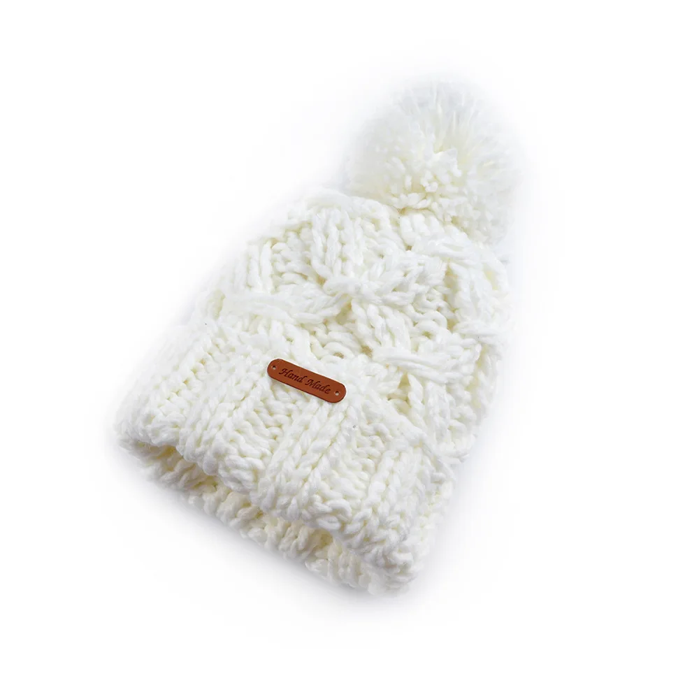 Skullies Beanies зимняя женская шапка теплая вязаная теплая шапка теплая шерстяная шапка для отдыха модные утолщенные зимние шапки - Цвет: Белый