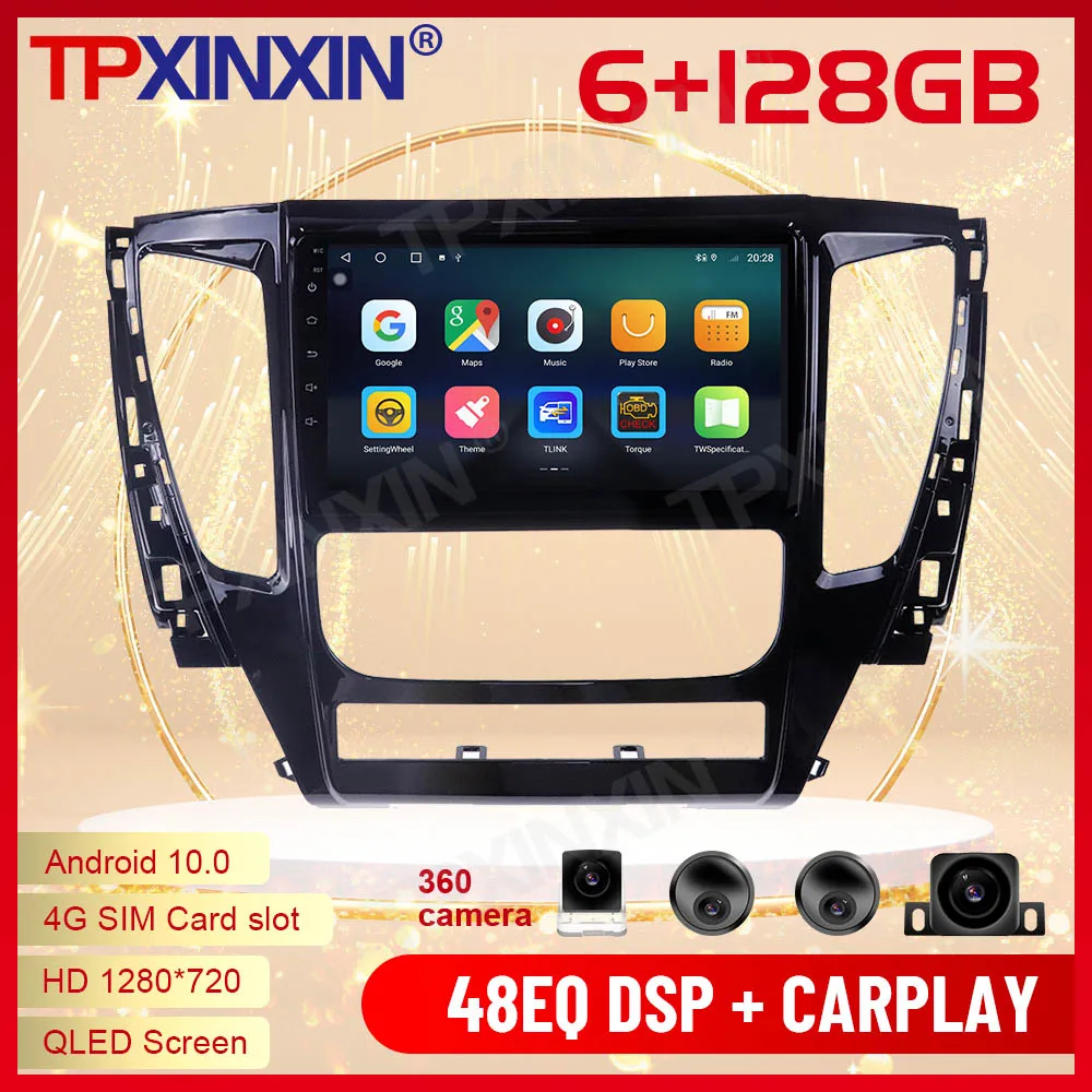 

2 Din Carplay Android радио приемник мультимедиа для Mitsubishi Pajero 2016 2017 2018 GPS-навигация BT IPS Аудио Видео головное устройство