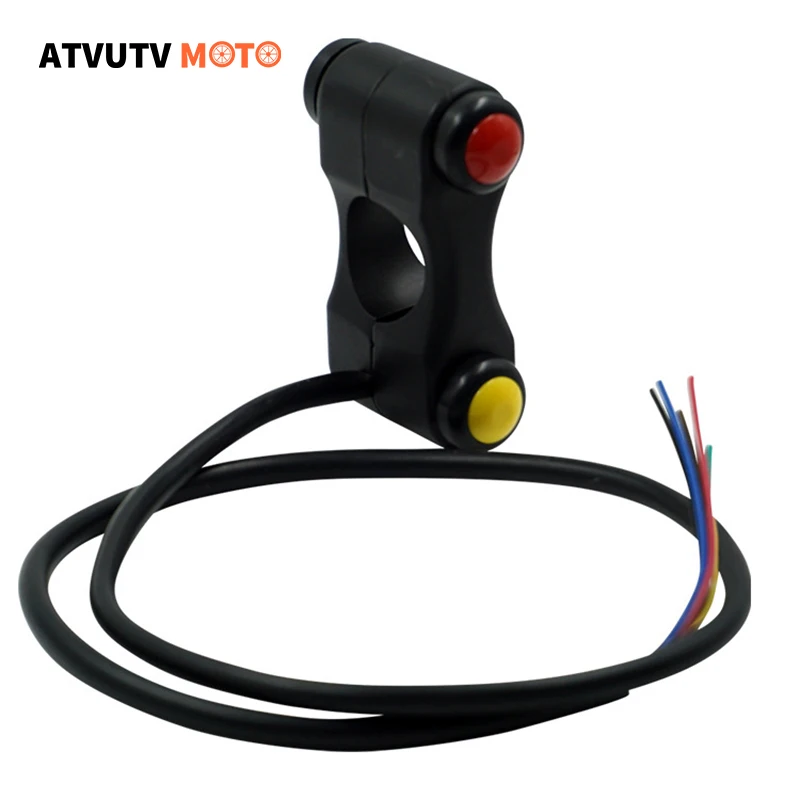 

Переключатели для мотоцикла, электрического велосипеда, скутера, 7/8 дюйма, 22 мм, переключатель на руль, фара, противотуманный сигнал, ВКЛ./ВЫК...