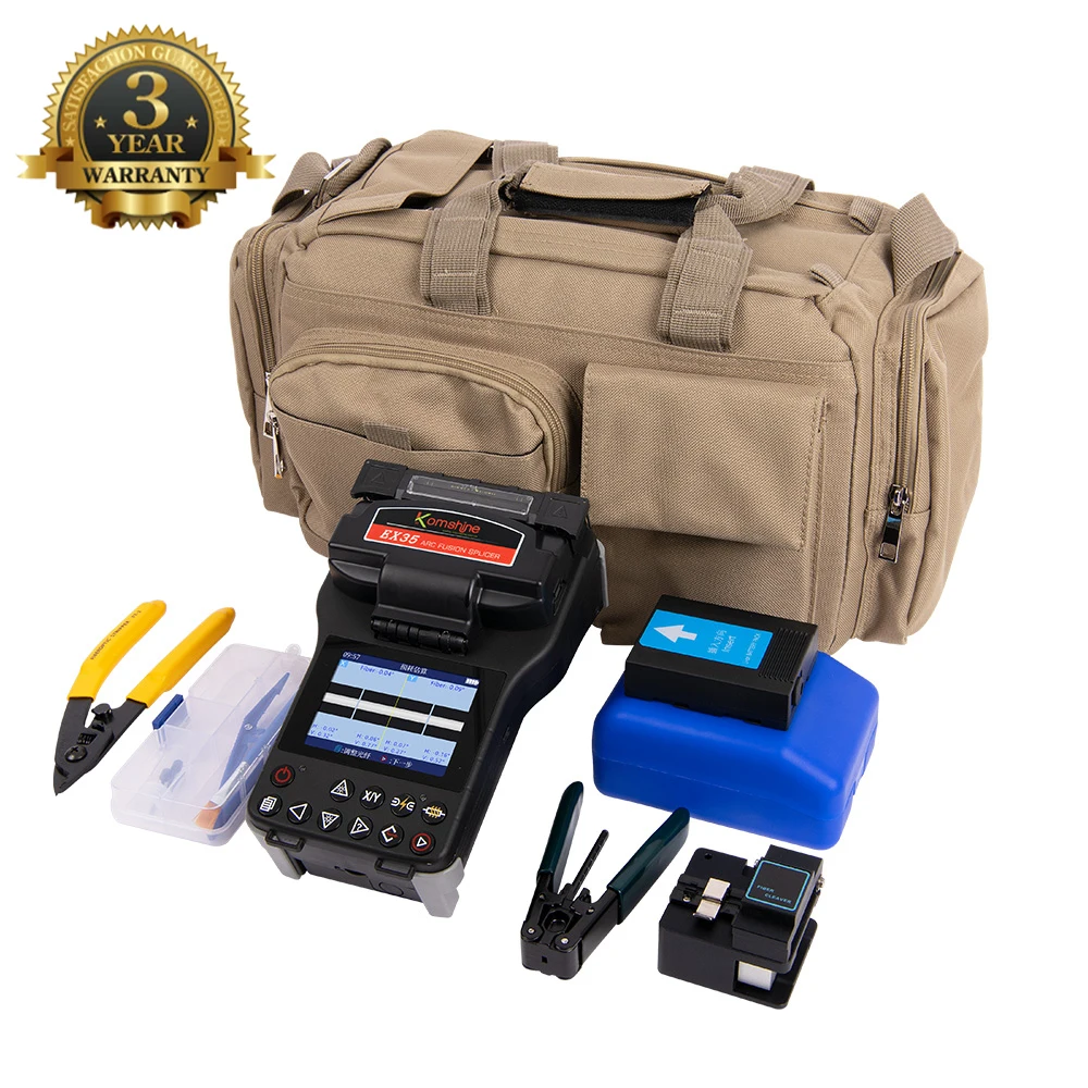 

FTTH Komshine EX35 Handheld Economy Optical Fiber Fusion Splicer Welding Machine 0.01dB Loss Soudeuses Empalmadora