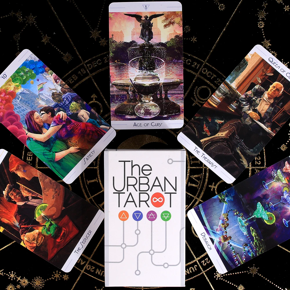 

78Pcs/Box The Urban Tarot Cards QR Code With Electronic Manual Divination Deck Board Game Full English