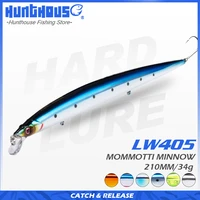 hunthouse mommotti minnow lure long jerkbait 210mm 34g floating hard bass lures saltwater for sea hard fake fishing bass lw405