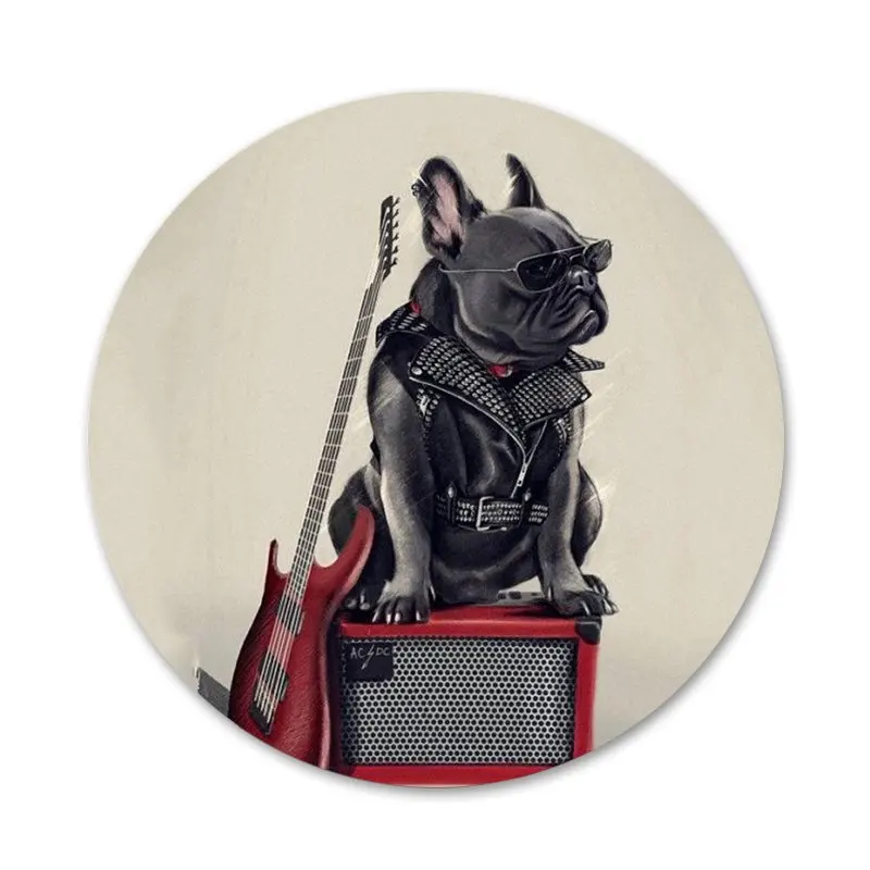 

58mm dog american bulldog Funda Etui Icons Pins Badge Decoration Brooches Metal Badges For Backpack Decoration