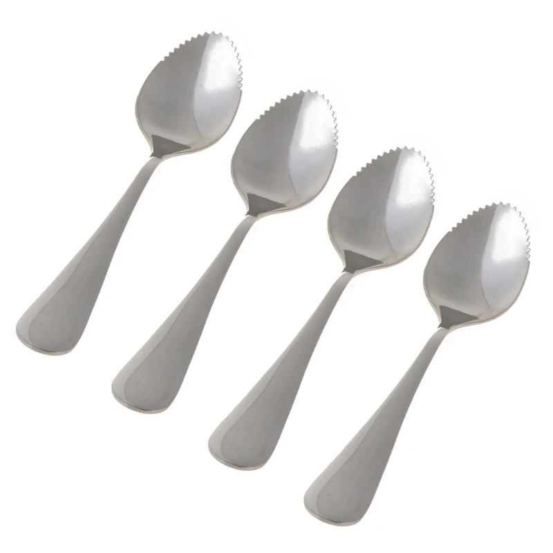 Tree-of-Life 1 PCS Thick Stainless Steel Grapefruit Spoon Dessert Spoon Serrated Edge Spoon 