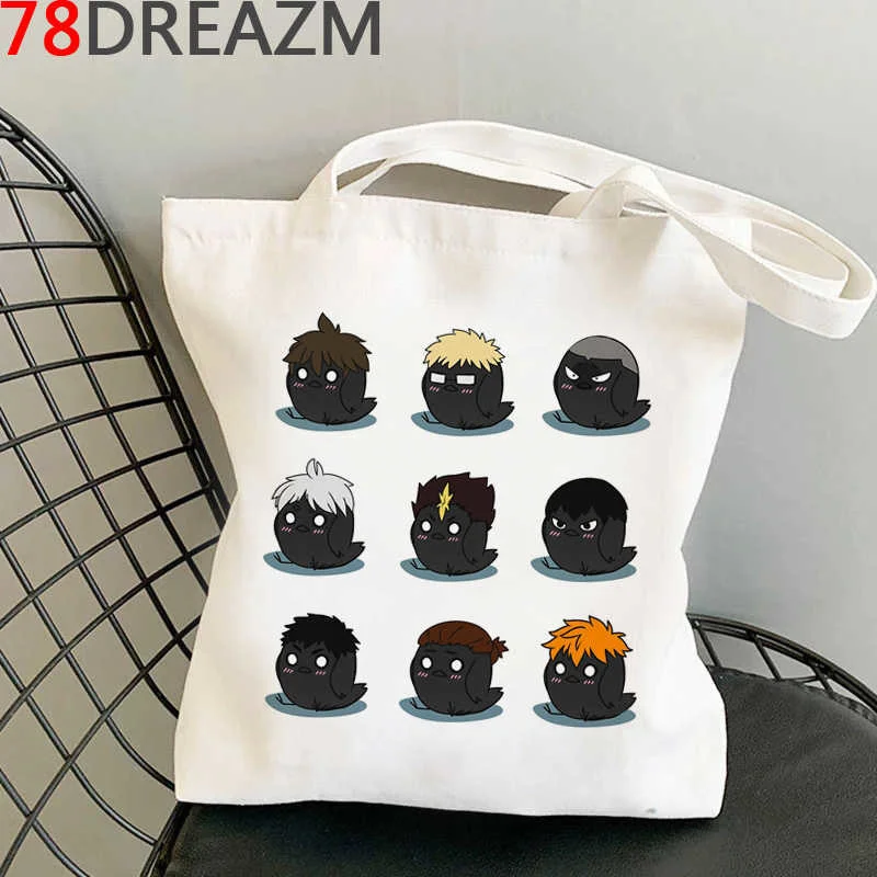 

Haikyuu shopping bag bolso bolsa jute bag reusable recycle bag canvas bag cloth reusable tote bolsas reutilizables grab