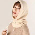 Шапка Вязаная унисекс, кашемировая, с однотонные шапки