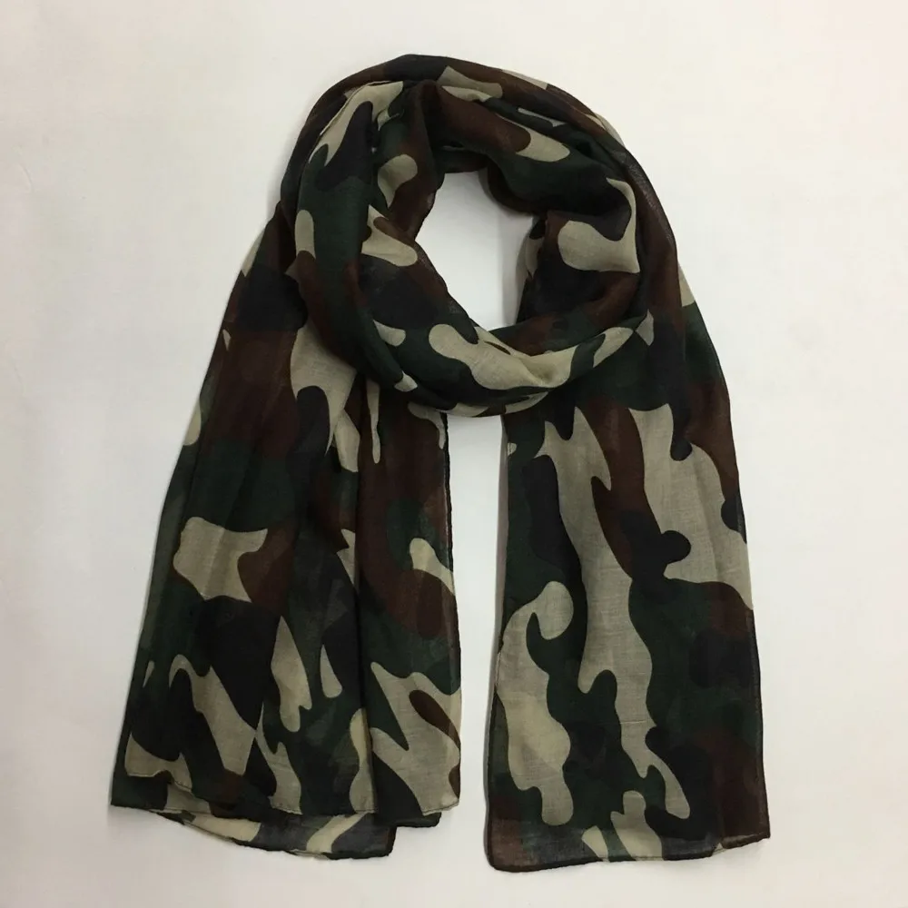 Новый женский шарф в Военном Стиле камуфляжная шаль с принтом длинный легкий