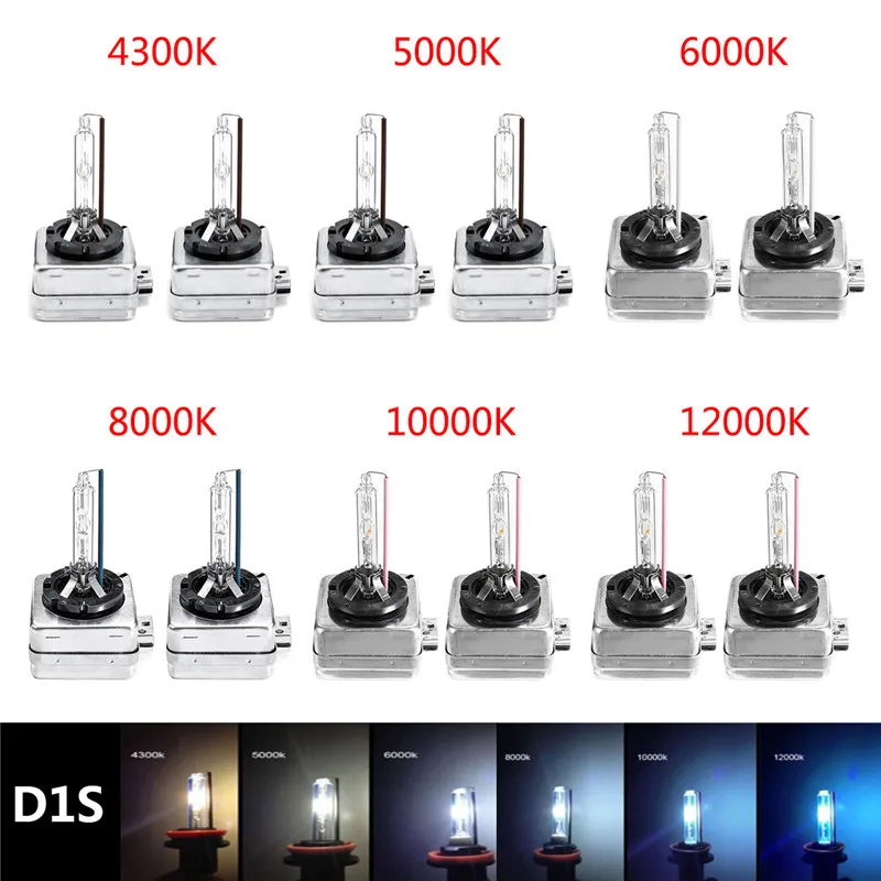 1 пара ксеноновых ламп D1S D2S D3S D4S HID лампы фары 35 Вт 4300 К 6000 К 8000 К 10000 к 12000 к Замена