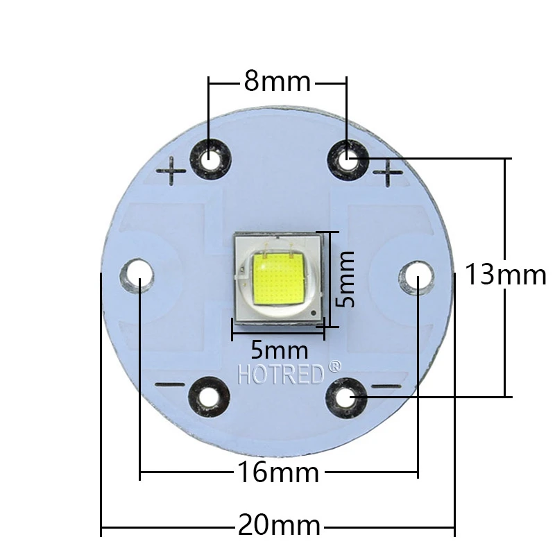Светодиодный светильник Cree 10 Вт T6 XML2 U2 SMD5050 Круглый 20 мм PCB для вспышки