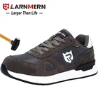 Кроссовки LARNMERN мужские защитные, стальной носок, строительная дышащая легкая Антистатическая нескользящая обувь, защита от удара