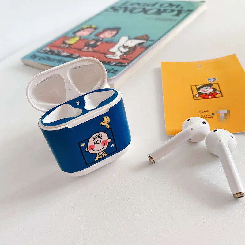Наклейки для Apple Airpods 2 1 мультяшная Пылезащитная наклейка Air Pods Airpod Earpods защитный