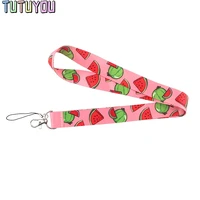 pc390 watermelon lanyards id badge holder id card pass mobile phone straps badge key holder keychain
