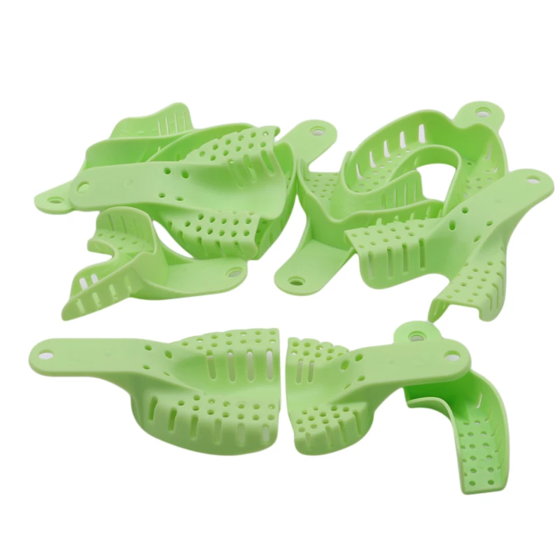 

10Pcs/Set Plastic Teeth Holder Trays Dental Impression Trays Central Supply Durable Dental Care Teeth Holder For Dental Tools