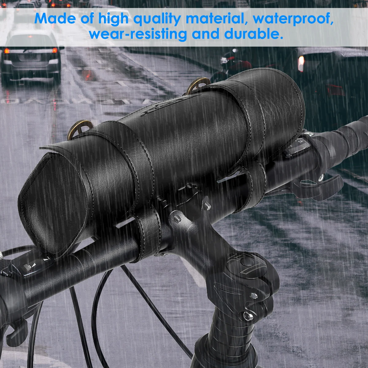 Водонепроницаемая модная кожаная сумка на велосипед корзина руль велосипеда